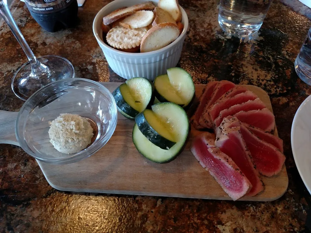 Seared Tuna with Cucumbers and Wasabi Foam